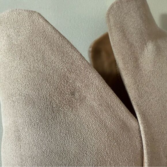 UNIVERSAL THREAD Faux Suede Booties Heeled Boots 3.5” Heel Taupe Size 11 - Picture 8 of 9